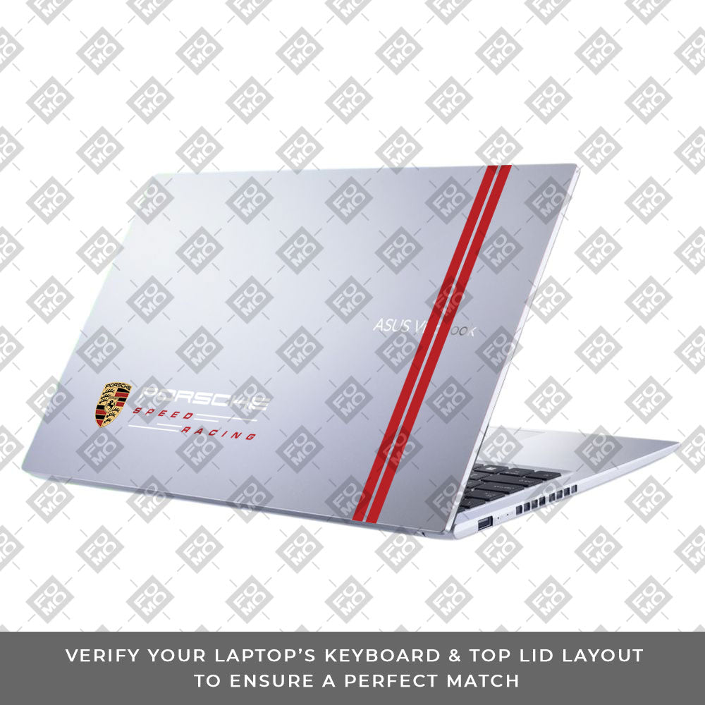Transparent Porsche Motorsport Graphic Asus Vivobook 15 X1502ZA Laptop Skin