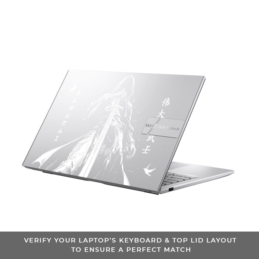 Transparent Ghost Samurai Asus VivoBook 15 X1504VA Laptop Skin