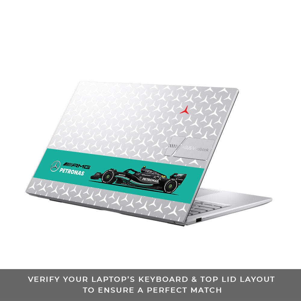 Transparent Mercedes AMG F1 Asus VivoBook 15 X1504VA Laptop Skin