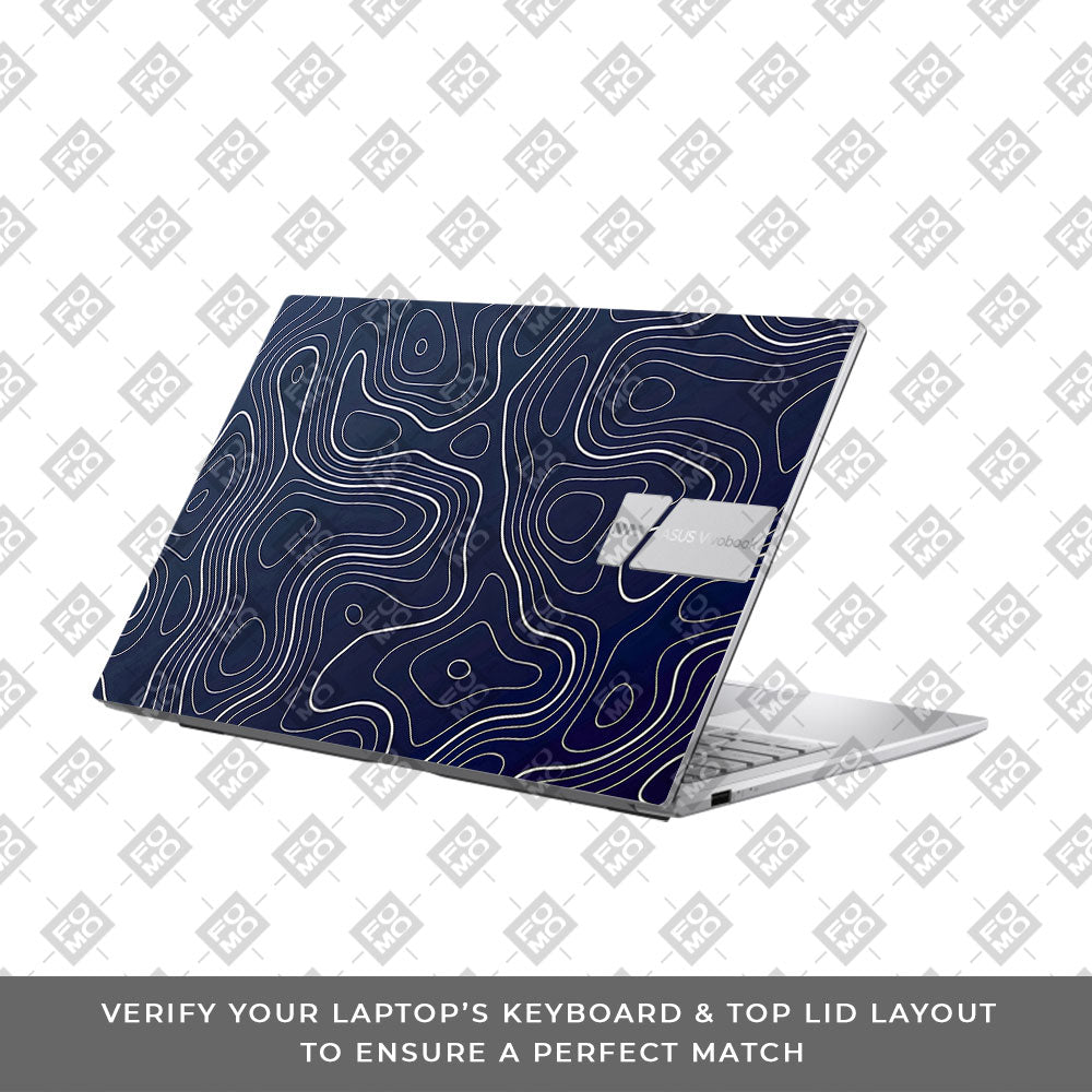 Fluid Lines Design Asus Vivobook 15 X1504ZA 3D Laptop Skin