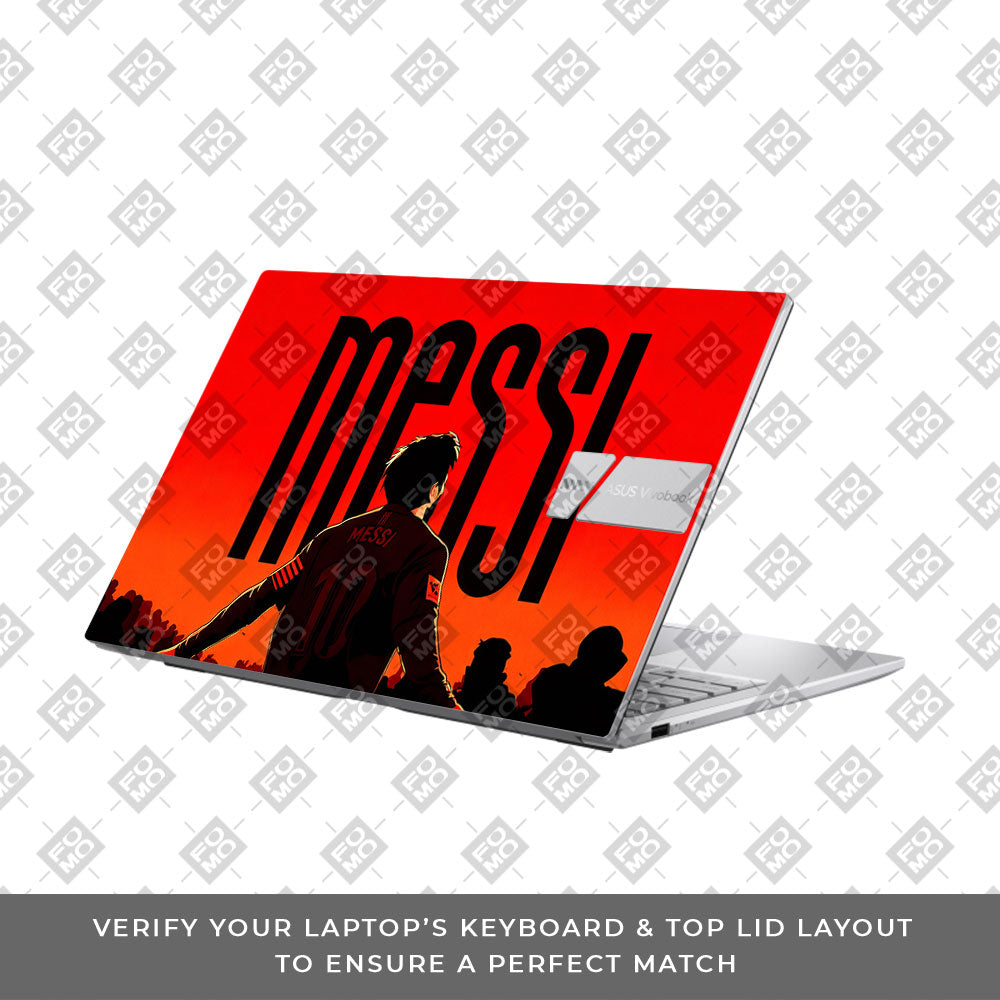 Messi Red Aura Asus Vivobook 15 X1504ZA 3D Laptop Skin