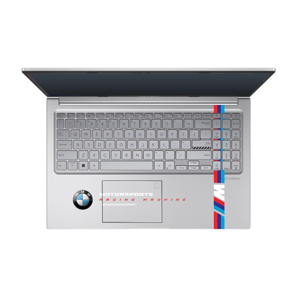 Transparent BMW Racing Graphic Asus Vivobook 15 X1504ZA Laptop Skin