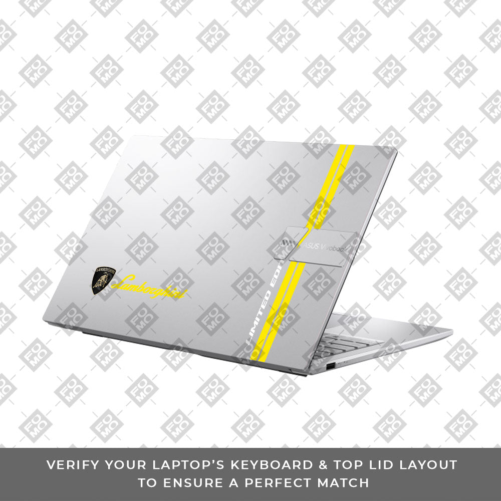 Transparent Lamborghini Limited Edition Asus Vivobook 15 X1504ZA Laptop Skin