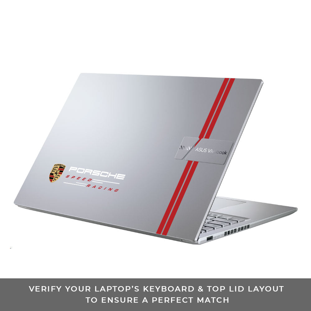 Transparent Porsche Motorsport Graphic Asus Vivobook 16 X1605V Laptop Skin