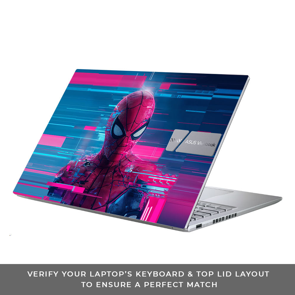Glitch Spider Asus Vivobook 16 X1605V 3D Laptop Skin