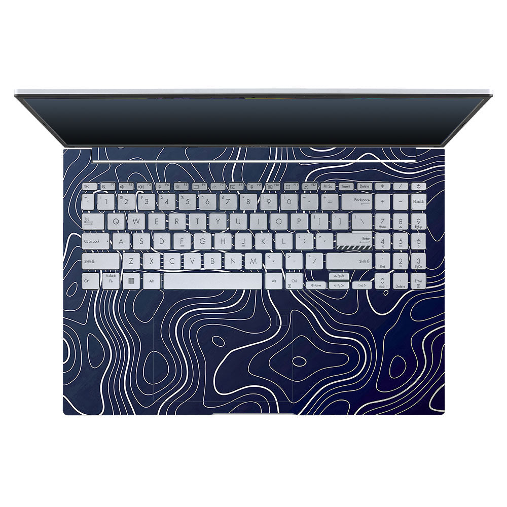 Fluid Lines Design Asus Vivobook 16X M1603QA 3D Laptop Skin