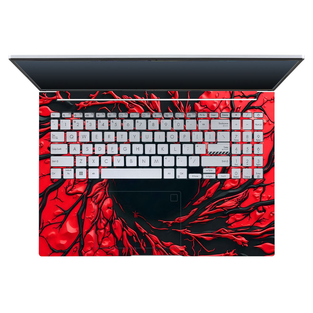 Spiderman Web Red Asus Vivobook 16X M1603QA 3D Laptop Skin
