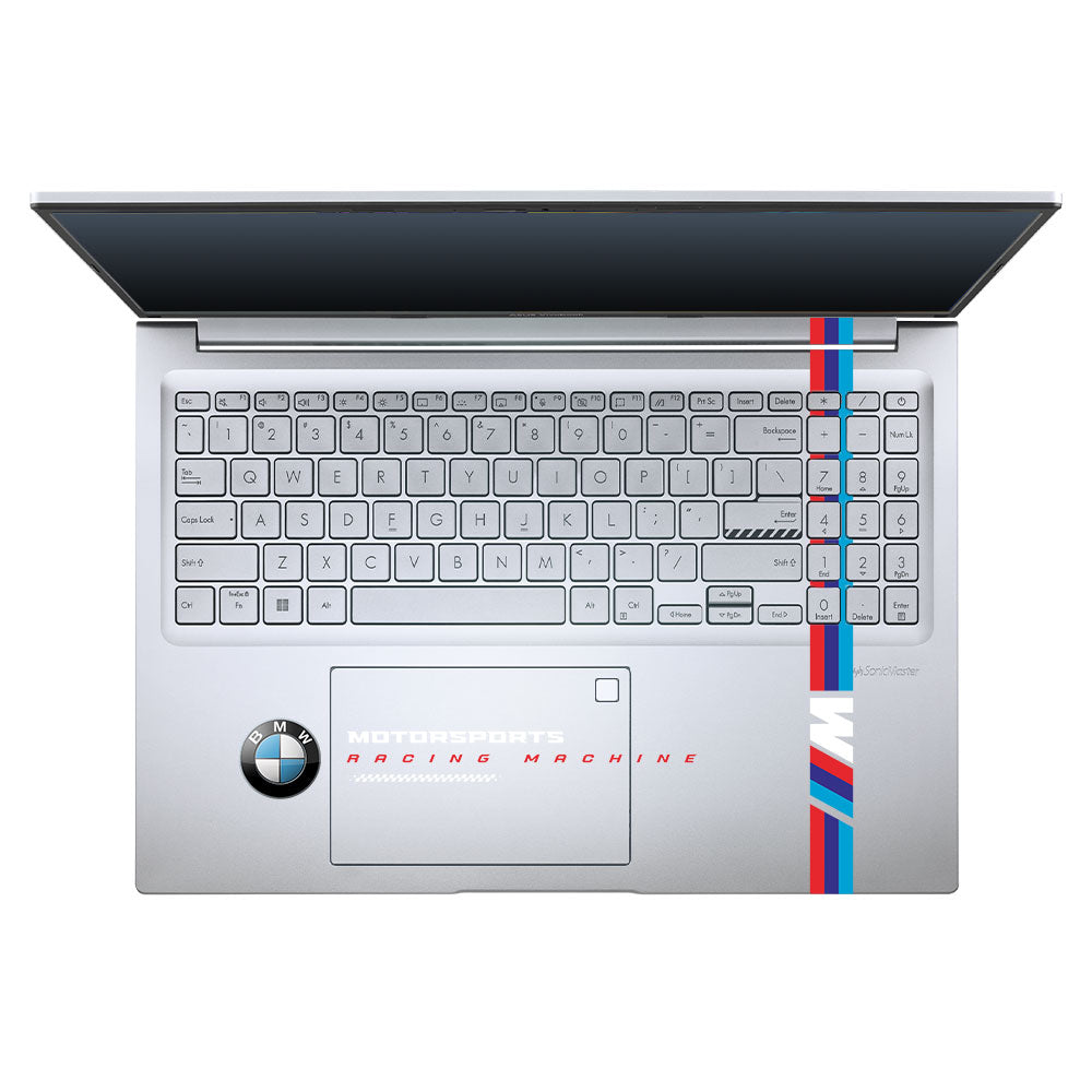 Transparent BMW Racing Graphic Asus Vivobook 16X M1603QA Laptop Skin