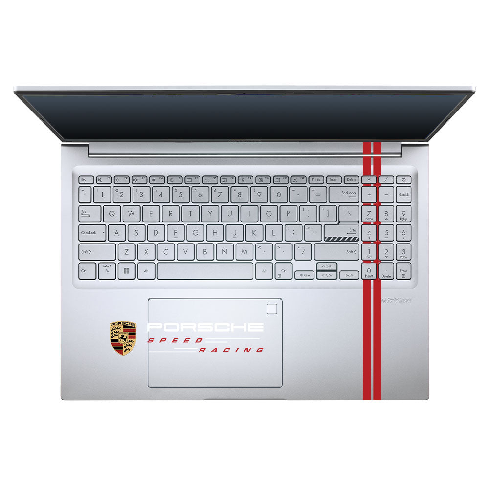 Transparent Porsche Motorsport Graphic Asus Vivobook 16X M1603QA Laptop Skin