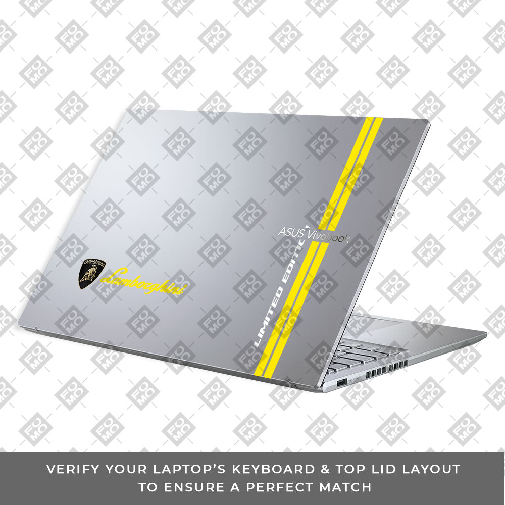 Transparent Lamborghini Limited Edition Asus Vivobook 16X M1603QA Laptop Skin