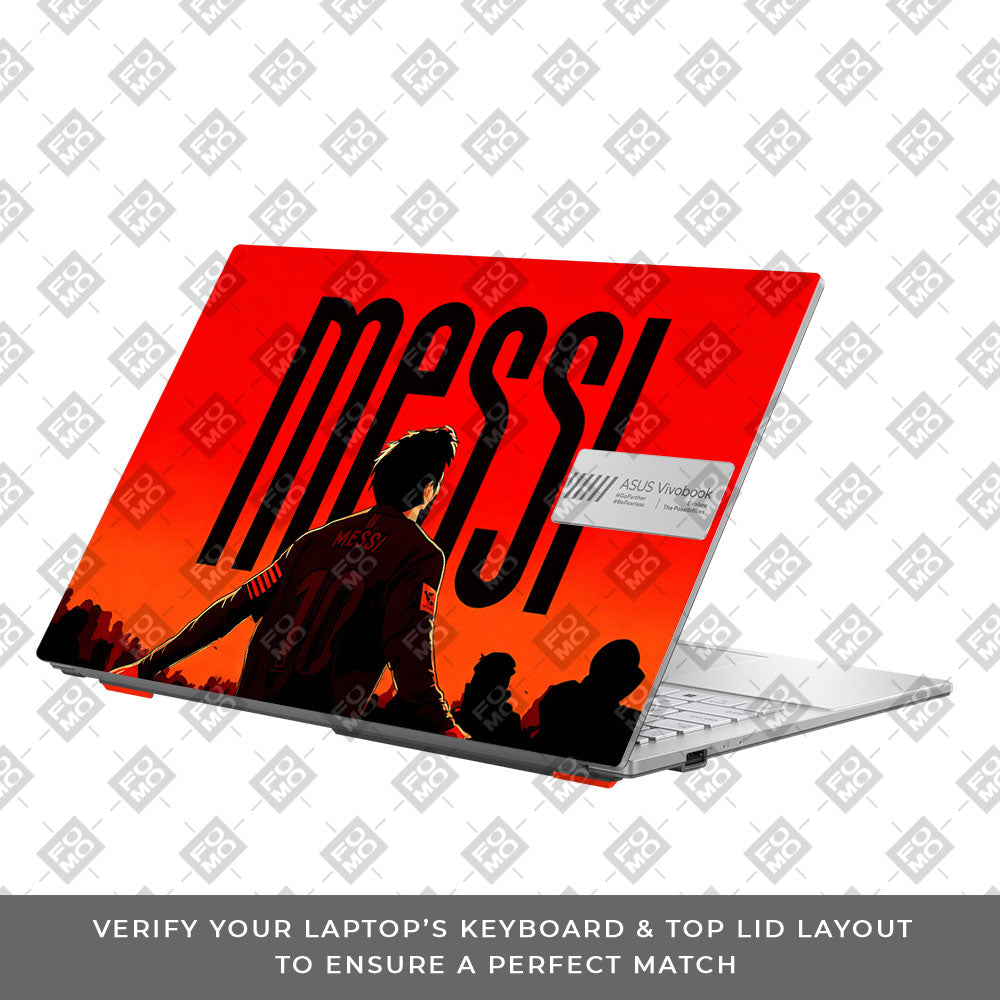 Messi Red Aura Asus Vivobook Go 15 E1504G 3D Laptop Skin