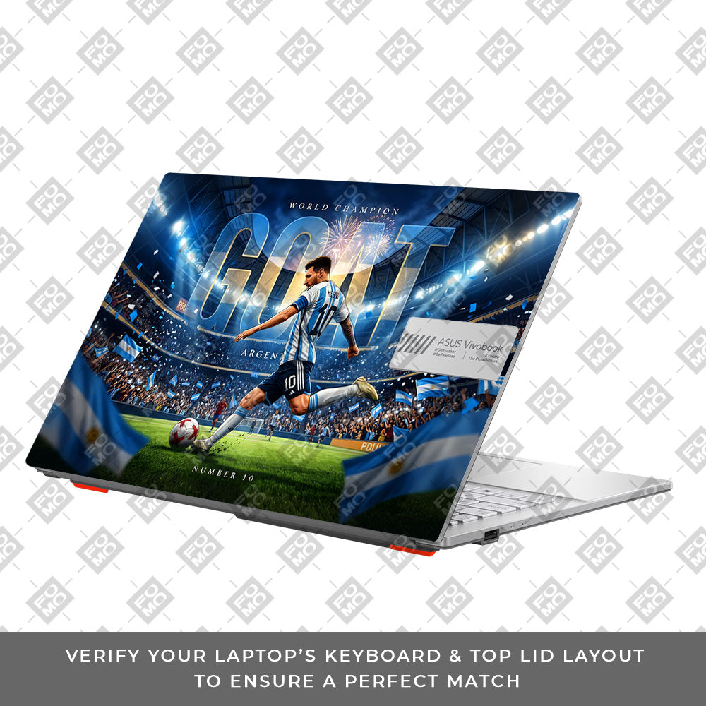 Messi World Champ Energy Asus Vivobook Go 15 E1504G 3D Laptop Skin