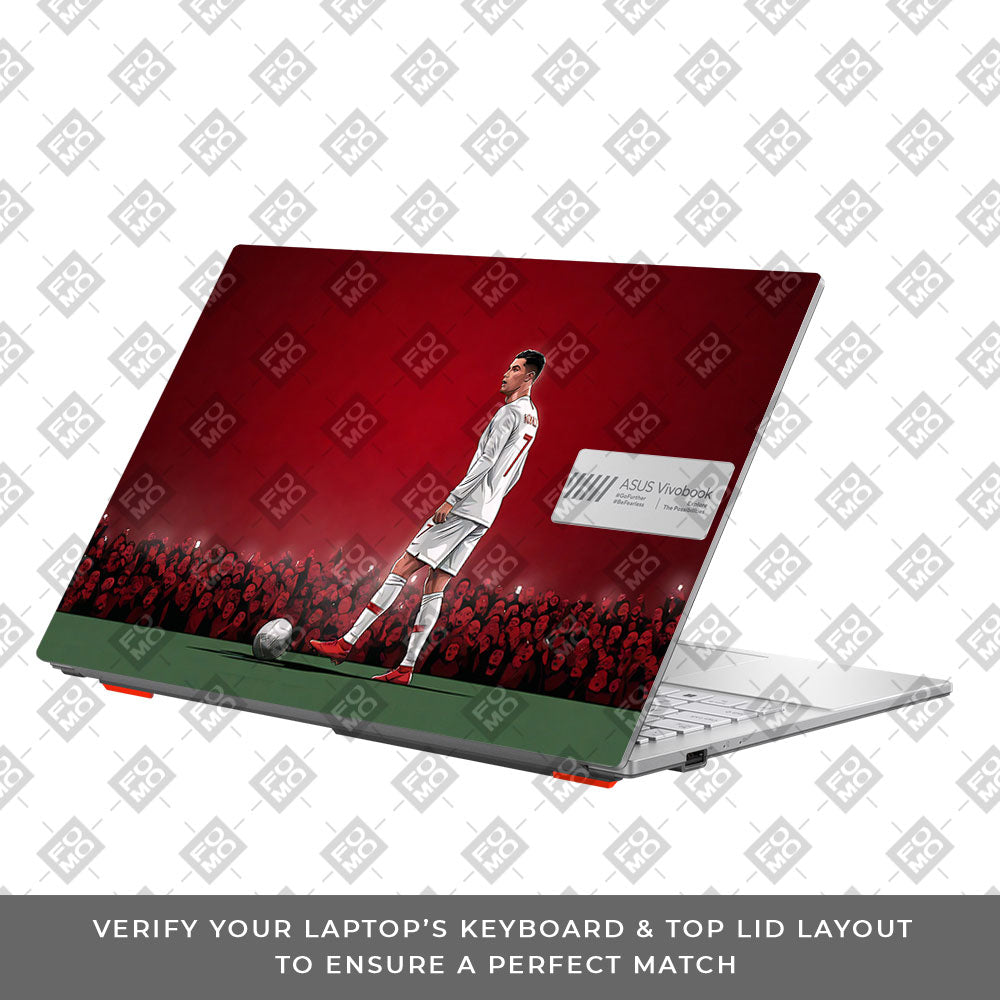 Ronaldo Cold Mode Asus Vivobook Go 15 E1504G 3D Laptop Skin