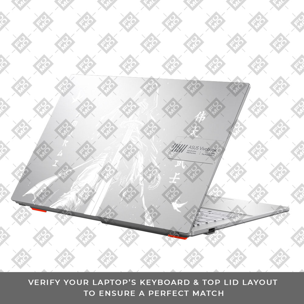 Transparent Ghost Samurai Asus Vivobook Go 15 E1504G Laptop Skin