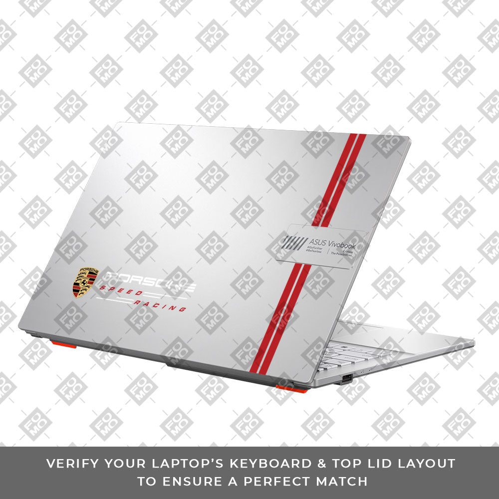 Transparent Porsche Motorsport Graphic Asus Vivobook Go 15 E1504G Laptop Skin