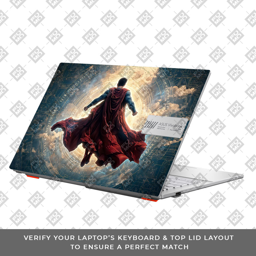 Superman Flying Beyond the Cosmos Asus Vivobook Go 14 E1404 3D Laptop Skin