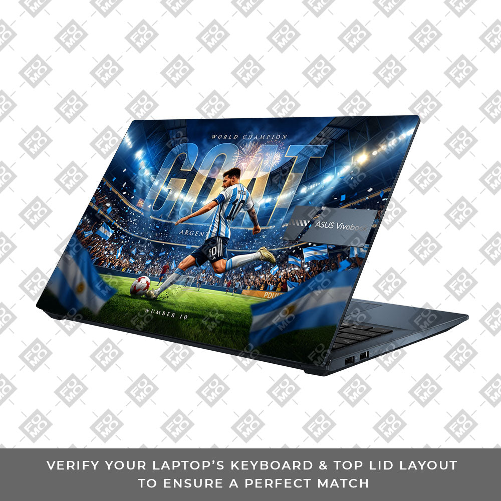 Messi World Champ Energy Asus Vivobook Pro 15 M6500QC & M6500QH 3D Laptop Skin