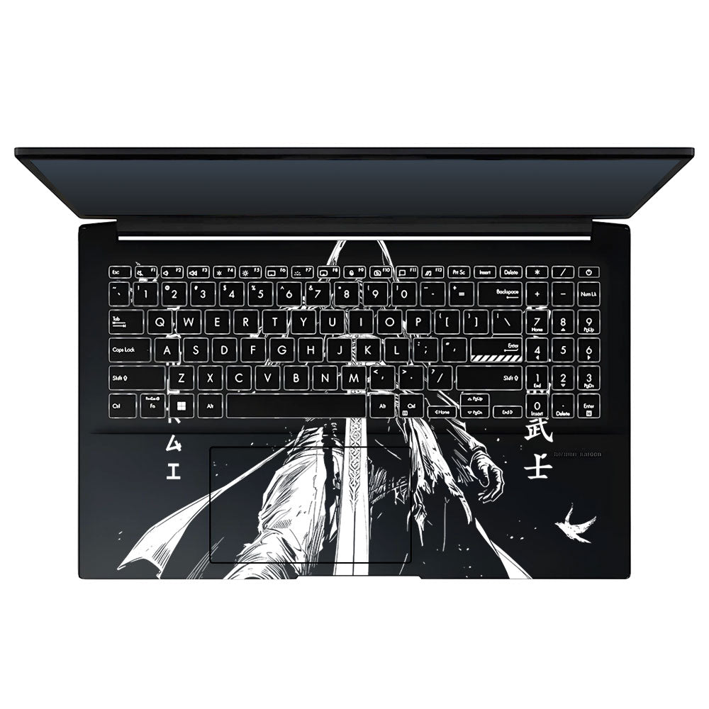 Transparent Ghost Samurai Asus Vivobook Pro 15 M6500QC & M6500QH Laptop Skin