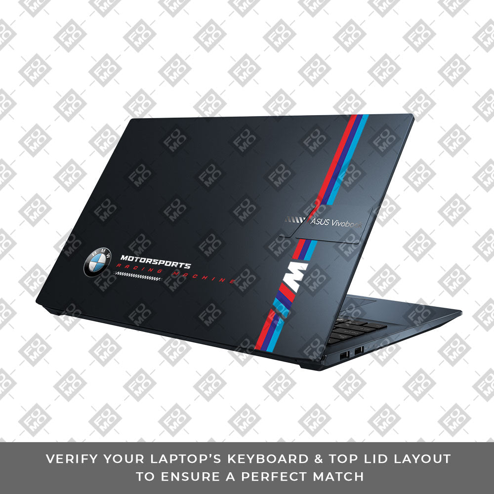 Transparent BMW Racing Graphic Asus Vivobook Pro 15 M6500QC & M6500QH Laptop Skin