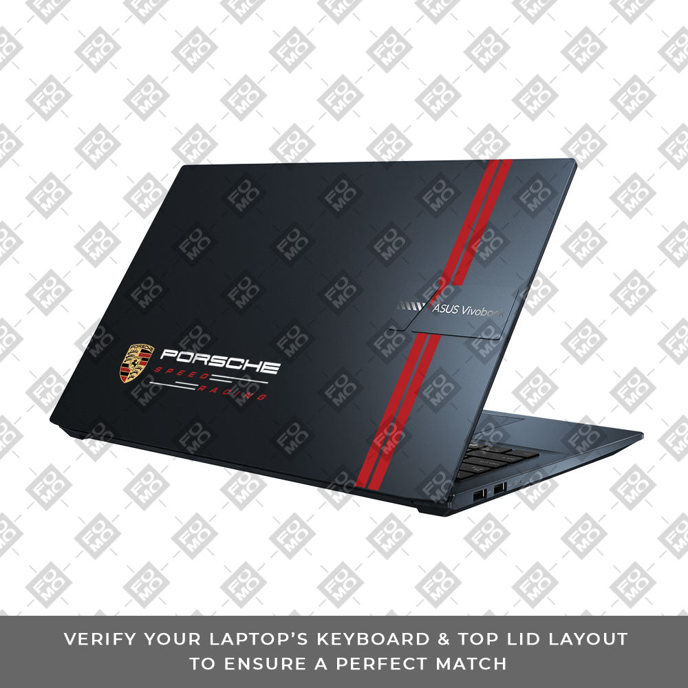Transparent Porsche Motorsport Graphic Asus Vivobook Pro 15 M6500QC & M6500QH Laptop Skin