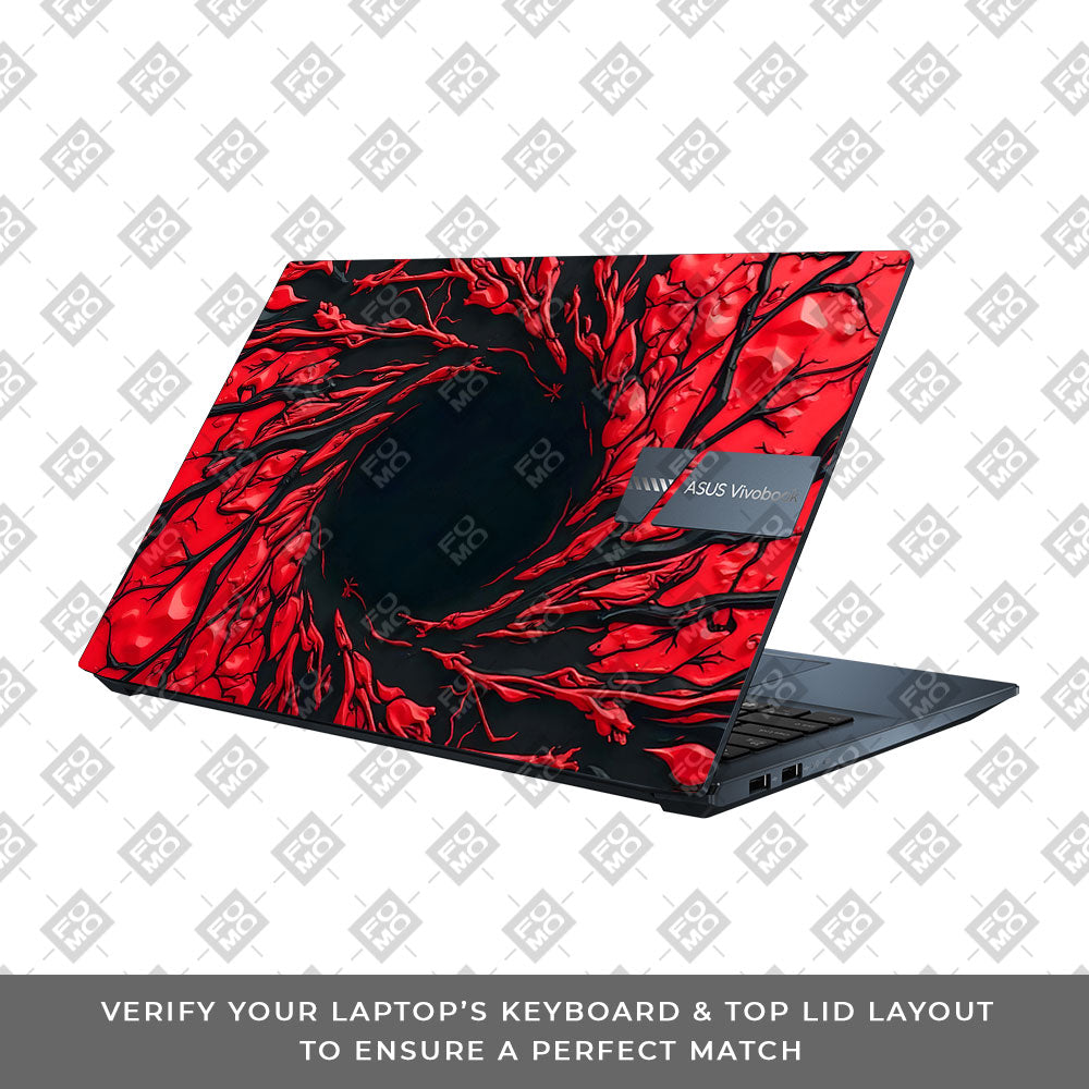 Spiderman Web Red Asus Vivobook Pro 15 M6500QC & M6500 QH 3D Laptop Skin