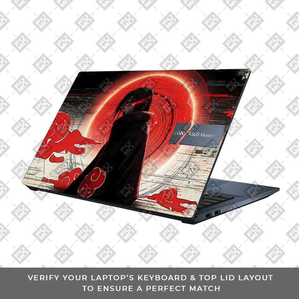 Itachi Uchiha Mark of the Akatsuki Asus Vivobook Pro 15 M6500QC & M6500QH 3D Laptop Skin