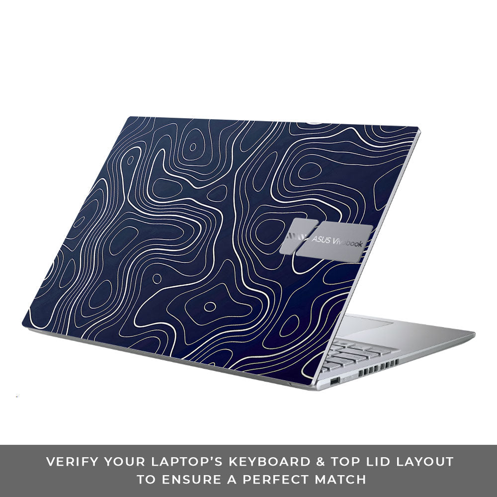 Fluid Lines Design Asus Vivobook 16 X1605V 3D Laptop Skin