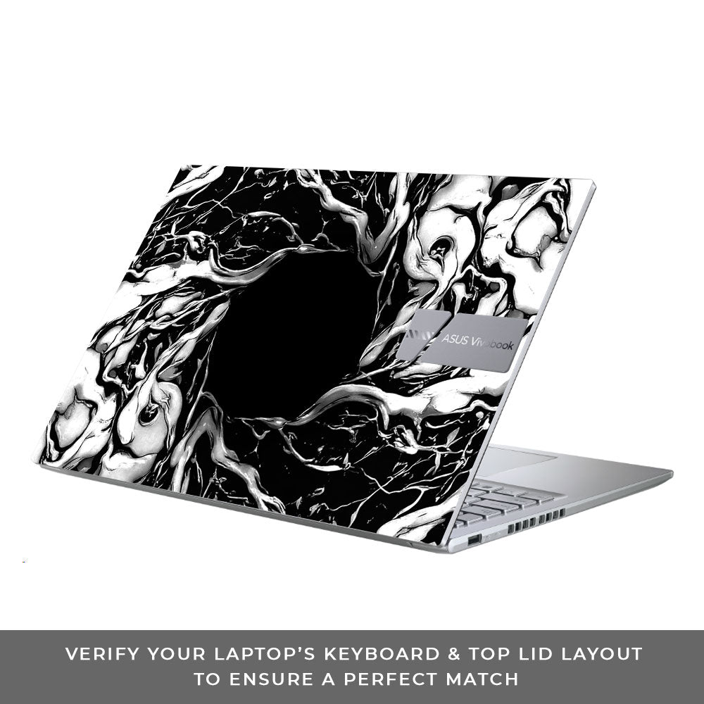Spiderman Web Black Asus Vivobook 16 X1605V 3D Laptop Skin