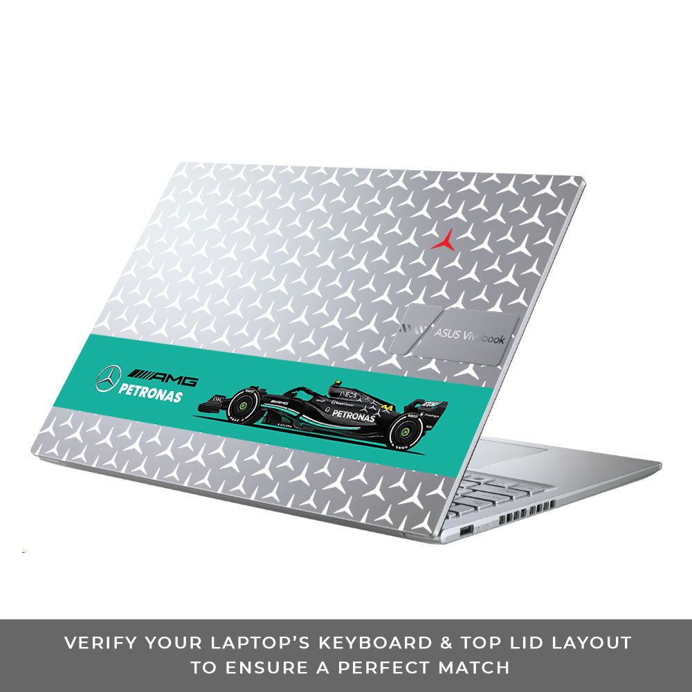 Transparent Mercedes AMG F1 Asus Vivobook Pro 15 M6500QC & M6500QH Laptop Skin