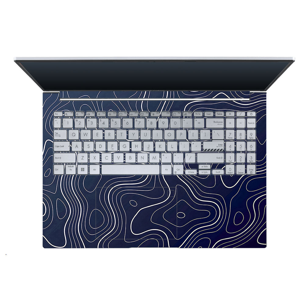Fluid Lines Design Asus Vivobook X1605ZA 3D Laptop Skin