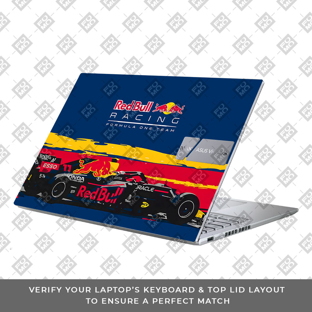 Red Bull Racing Formula One Team Asus Vivobook X1605ZA 3D Laptop Skin
