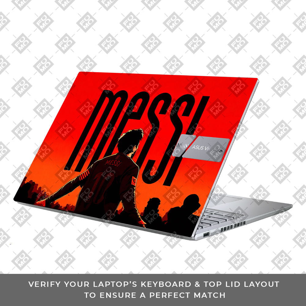 Messi Red Aura Asus Vivobook X1605ZA 3D Laptop Skin