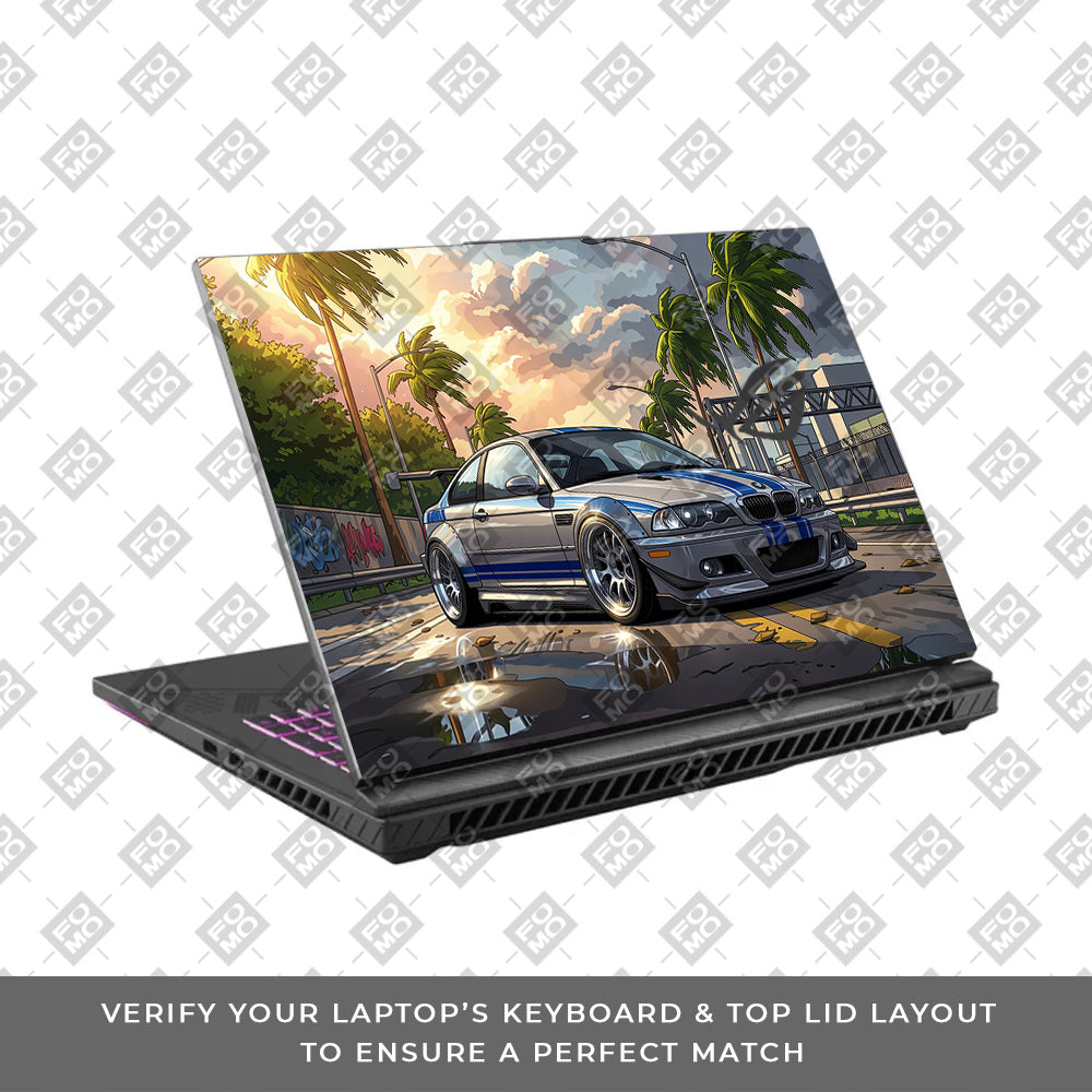 Street Icon BMW E46 Drift Legend Asus ROG Strix G16 G614J Laptop Skin