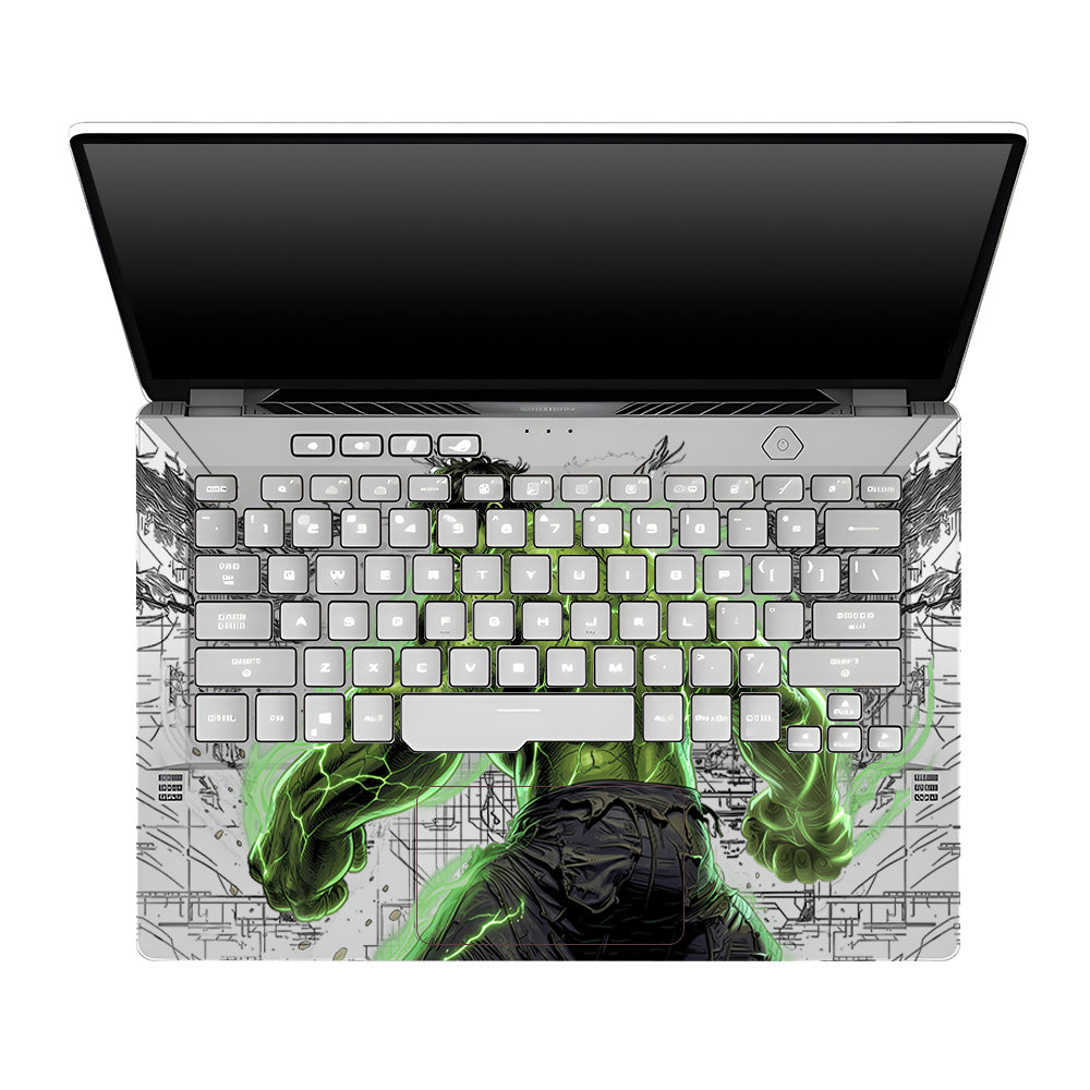 Transparent Hulk Smash Asus ROG Zephyrus G14 GA401 Laptop Skin