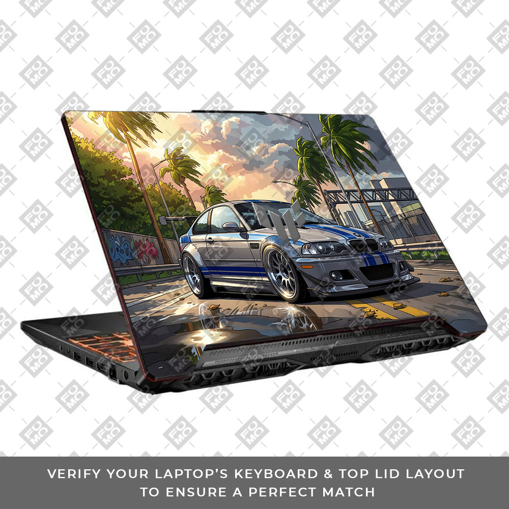 Street Icon BMW E46 Drift Legend Asus TUF F15 FX506 & A15 FA506 Laptop Skin