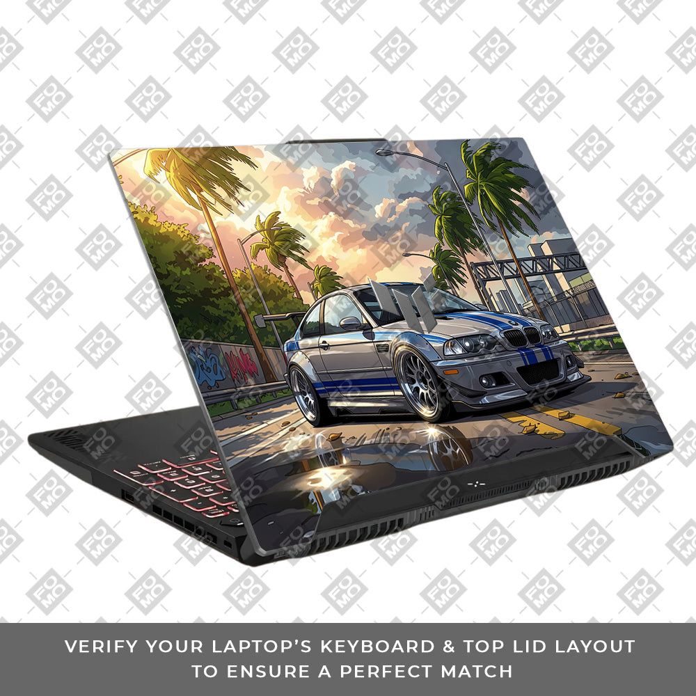 Street Icon BMW E46 Drift Legend Asus TUF F15 FX507 & A15 FA507 Laptop Skin