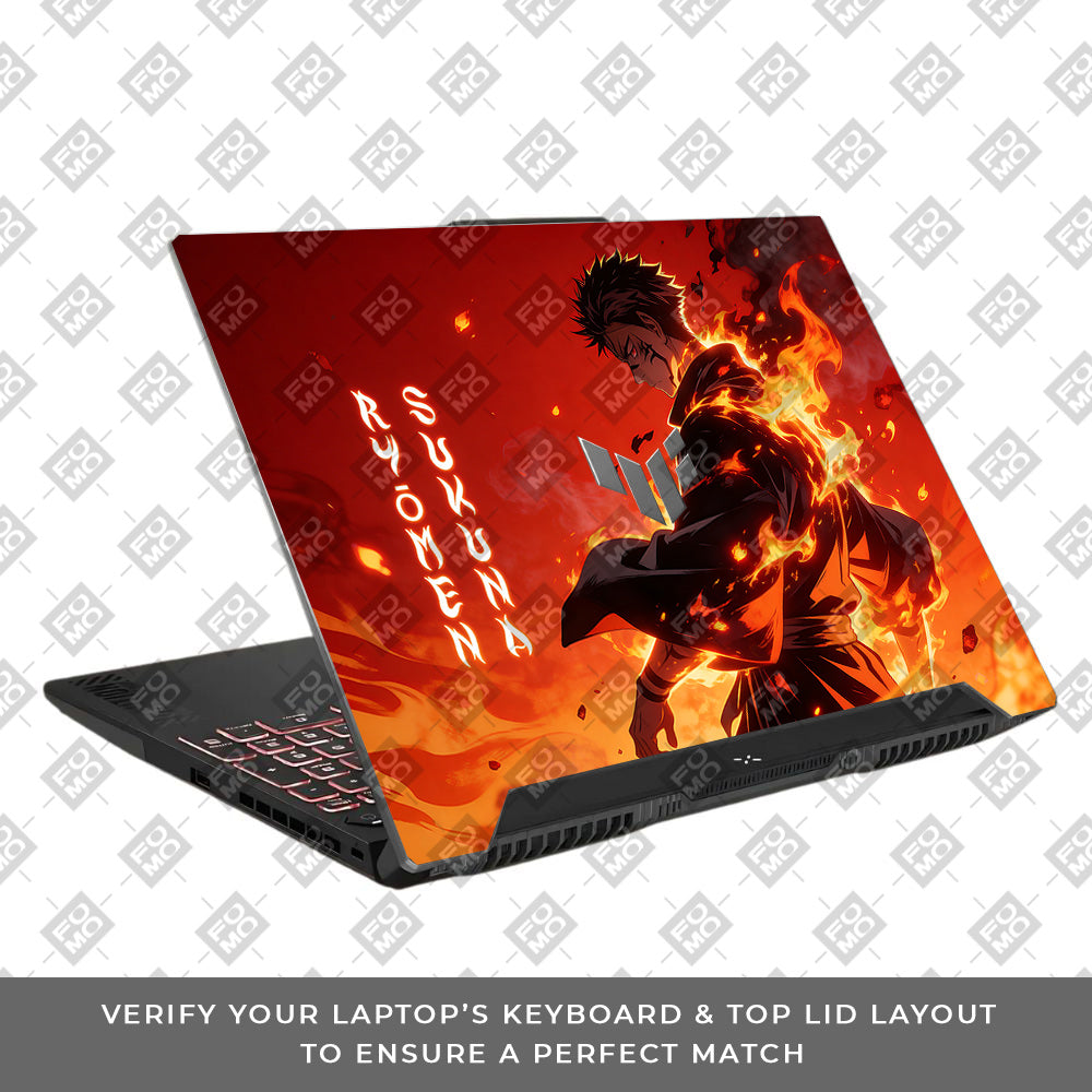 Ryomen Sukuna Lord of Curses Asus TUF F15 FX507 & A15 FA507 Laptop Skin