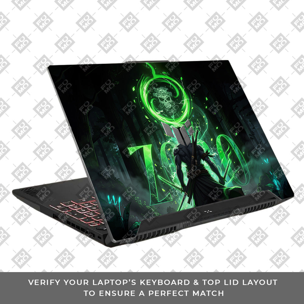 Zoro Green Aura Asus TUF F15 FX507 & A15 FA507 Laptop Skin
