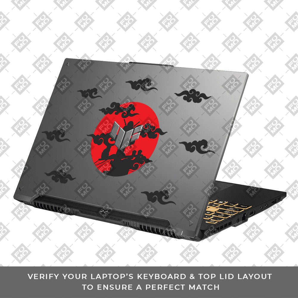 Transparent Moonlit Ninja Asus TUF Gaming F16 and TUF Gaming A16 Laptop Skin
