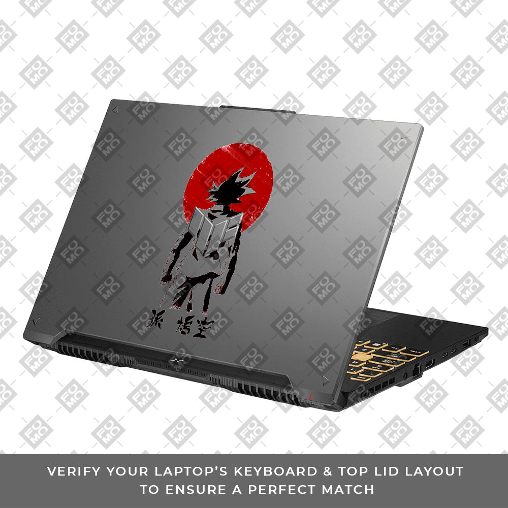 Transparent Sunset Samurai Asus TUF Gaming F16 and TUF Gaming A16 Laptop Skin