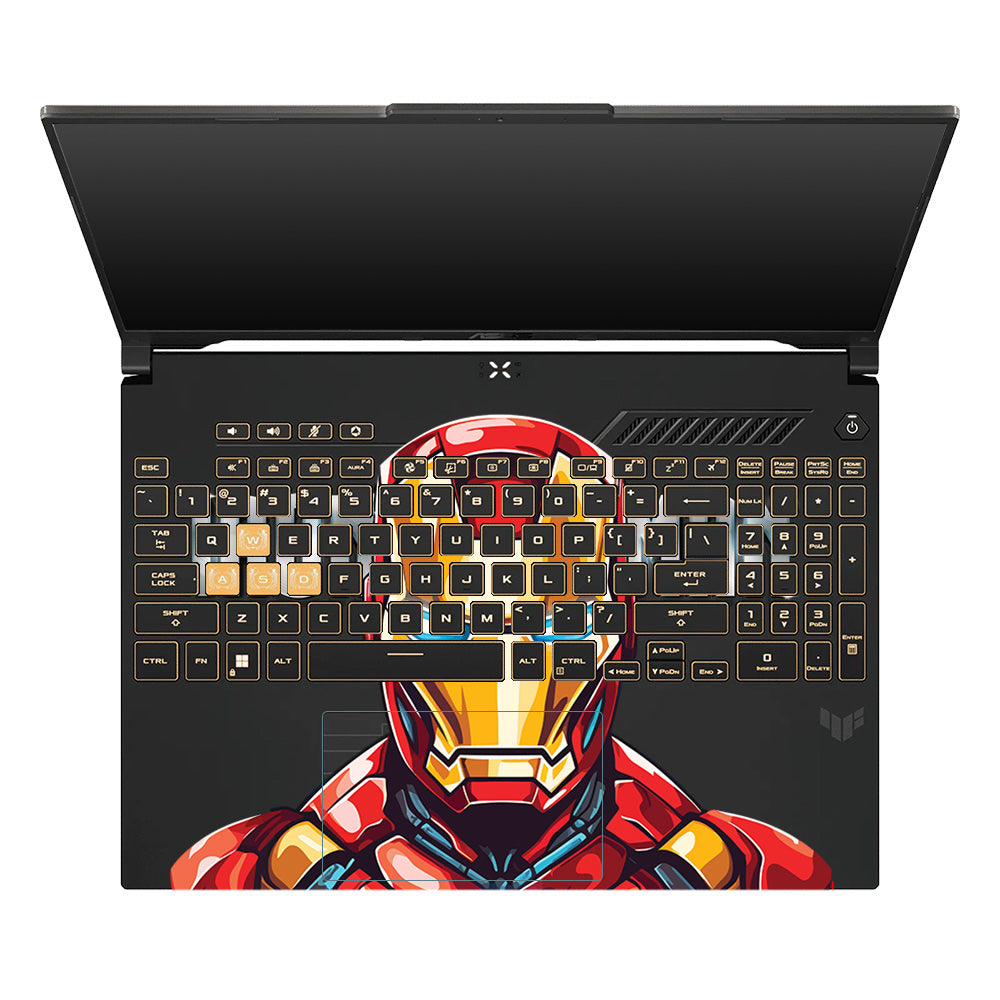 Transparent Arc Reactor Asus TUF Gaming F16 and TUF Gaming A16 Laptop Skin