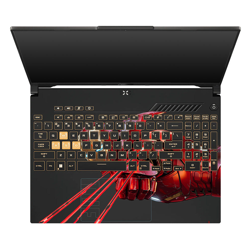 Transparent Iron Fist Asus TUF Gaming F16 and TUF Gaming A16 Laptop Skin