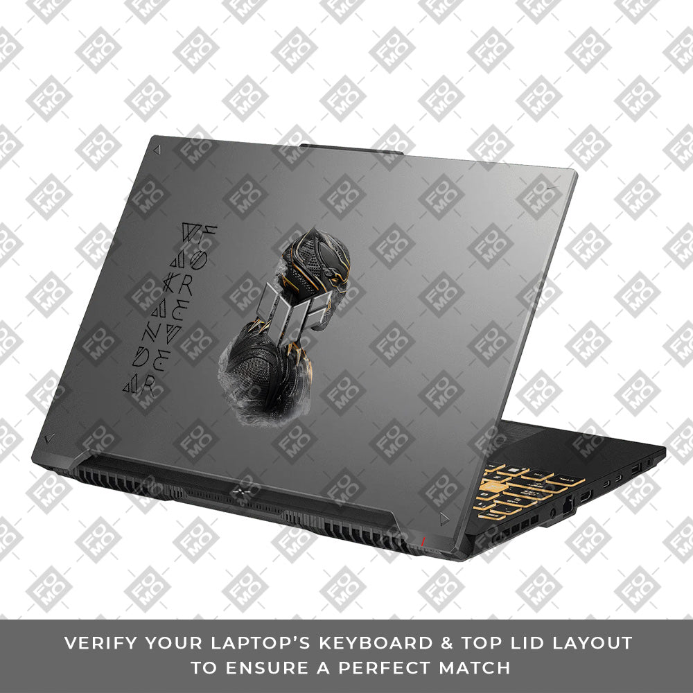 Transparent Wakanda Forever Asus TUF Gaming F16 and TUF Gaming A16 Laptop Skin