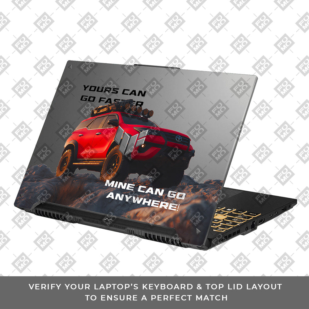 Transparent Off-Road Beast Asus TUF Gaming F16 and TUF Gaming A16 Laptop Skin