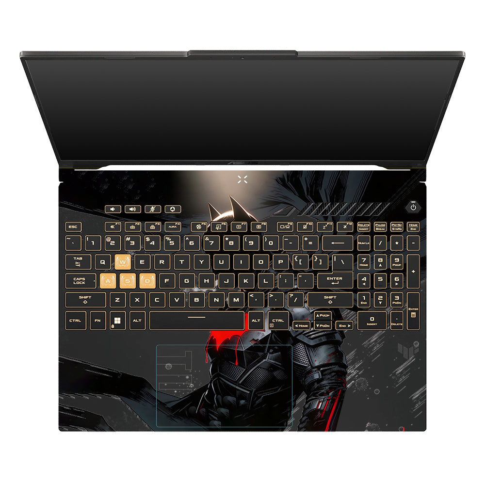 Transparent Dark Knight Asus TUF Gaming F16 and TUF Gaming A16 Laptop Skin