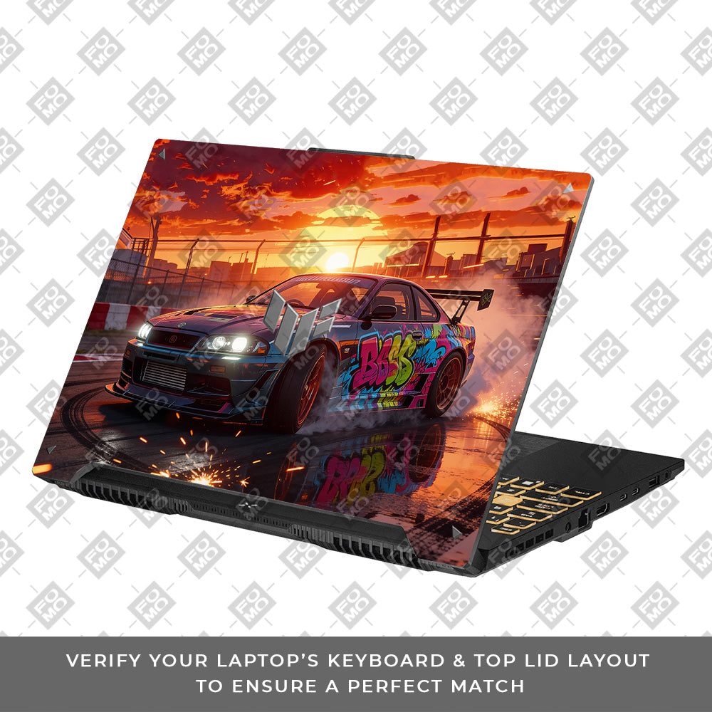 Tokyo Drift Vibes Asus TUF Gaming F16 and TUF Gaming A16 Laptop Skin