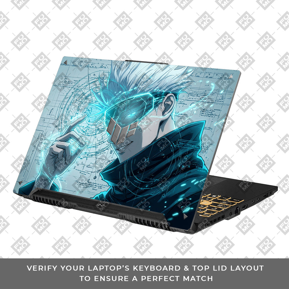 Gojo Satoru Power Asus TUF Gaming F16 and TUF Gaming A16 Laptop Skin