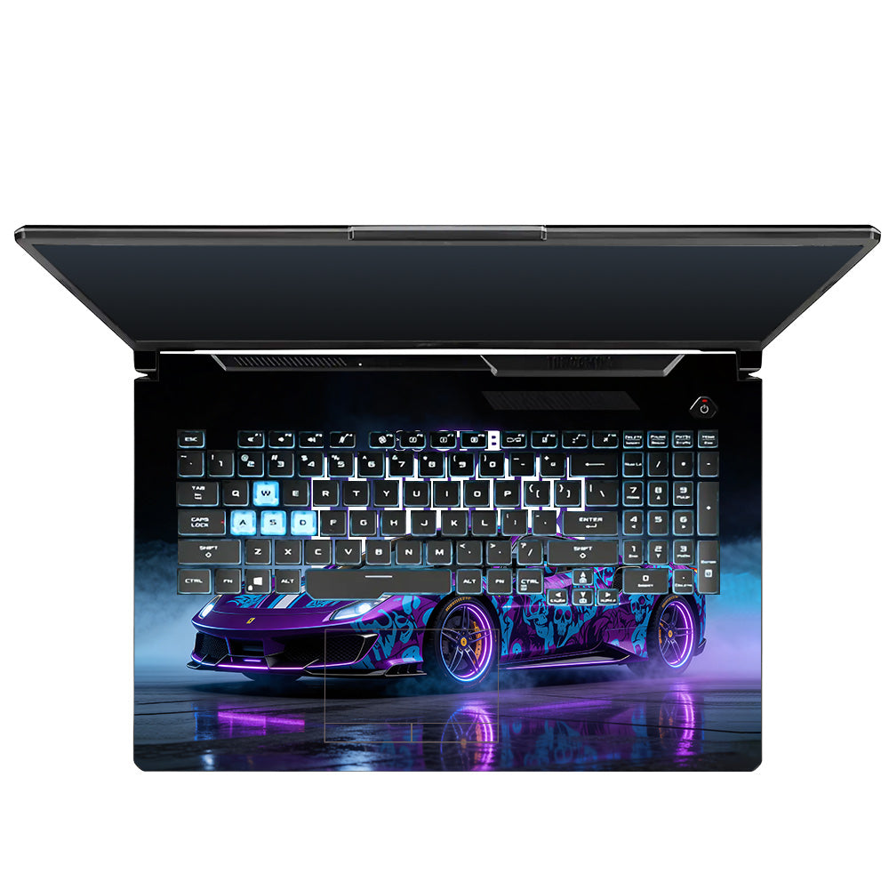 Psycho Drive Ferrari 488 Asus TUF Gaming F17 FX706 Laptop Skin