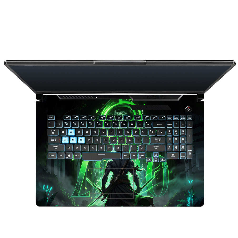 Zoro Green Aura Asus TUF Gaming F17 FX706 Laptop Skin