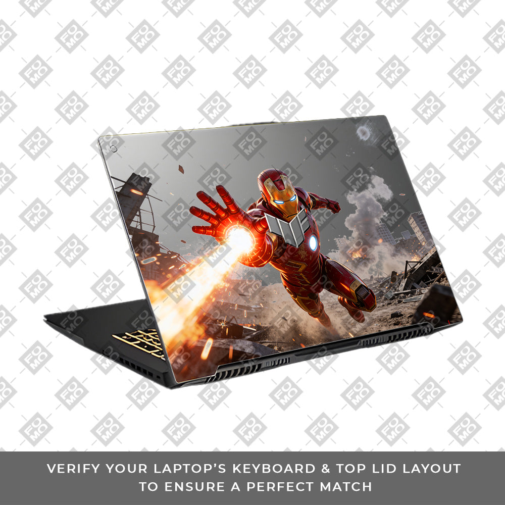 Transparent Iron Fist Asus TUF Gaming F17 FX707Z Laptop Skin